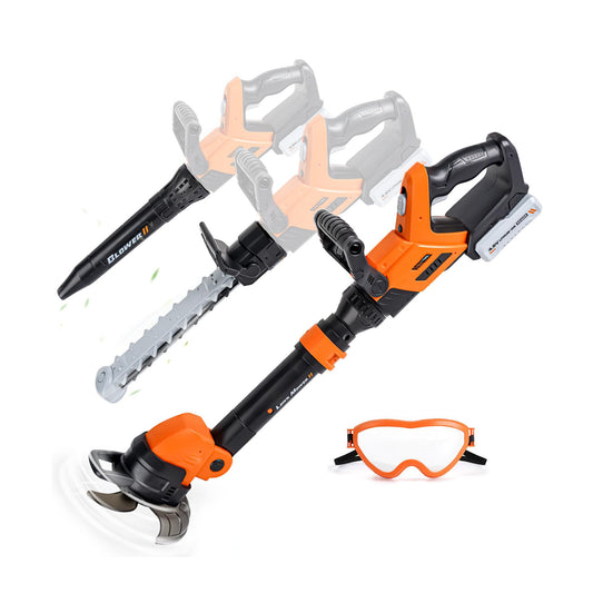 3-in-1 Kids Garden Tool Set – Leaf Blower, Weed Trimmer & Hedge Trimmer with Lights & Sounds